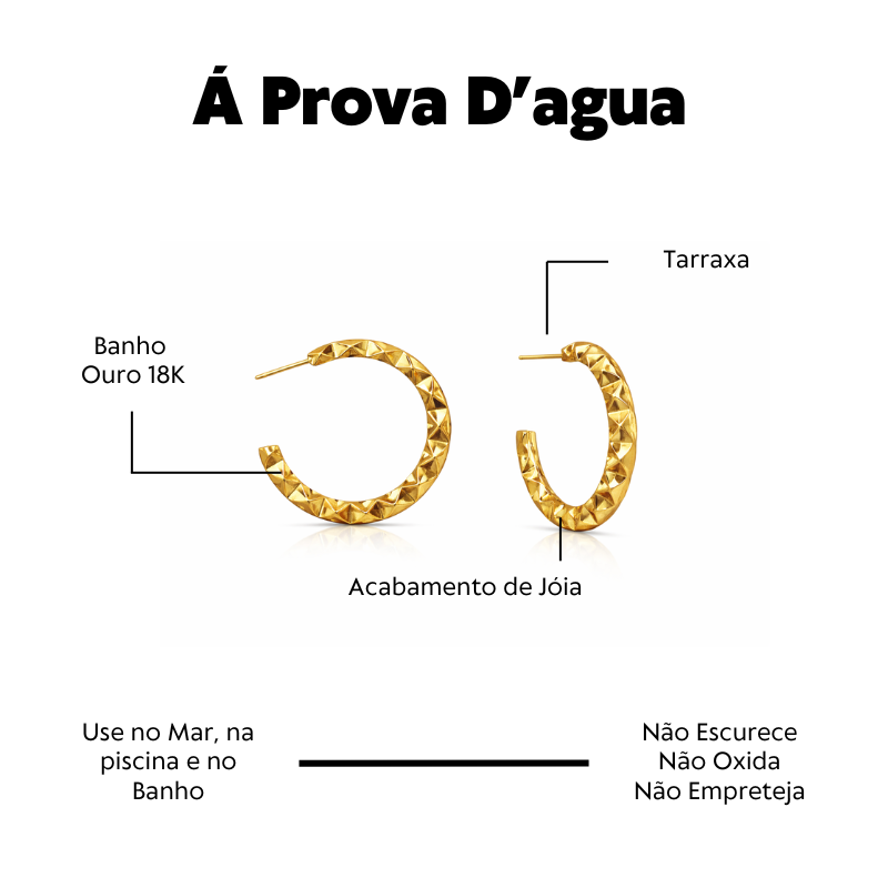 Brinco Á Prova D'agua Diamante