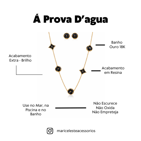 Conjunto Á Prova D'agua Preto