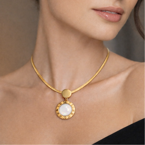 Corrente Á Prova D'Agua Roma Madrepérola