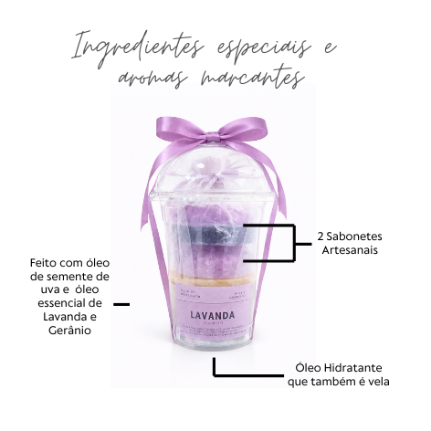 Copo da Felicidade Hidratante Vela + Sabonetes Sah Aroma