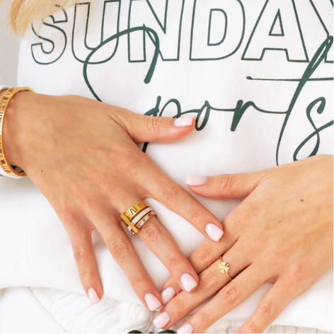 Anel Triplo Á Prova D'Agua