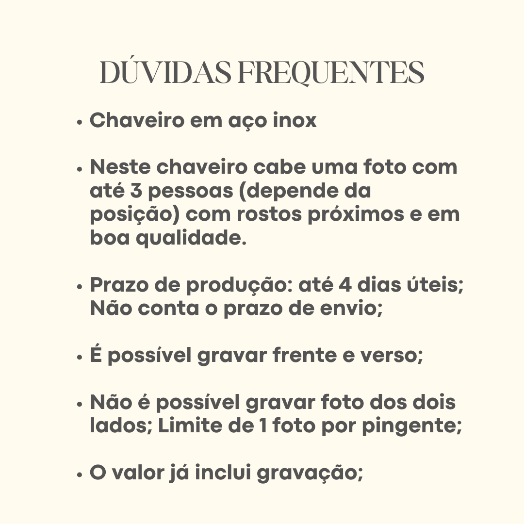 CHAVEIRO COM GANCHO EM AÇO INOX 45MM ALTURA X 25MM DE LARGURA. ÁREA GRAVÁVEL 22MMX25MM.