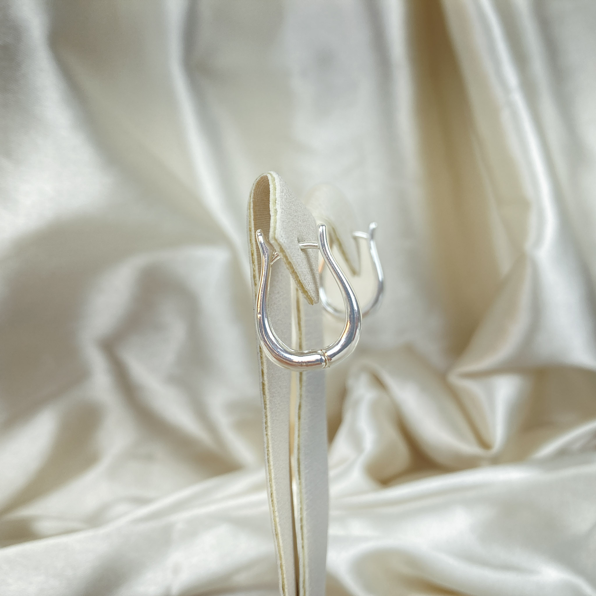 Brinco Argola Lisa Oval Folhado a Prata