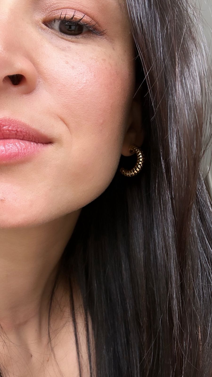 BRINCO ARGOLA ESPIRAL BANHADO A OURO 18K