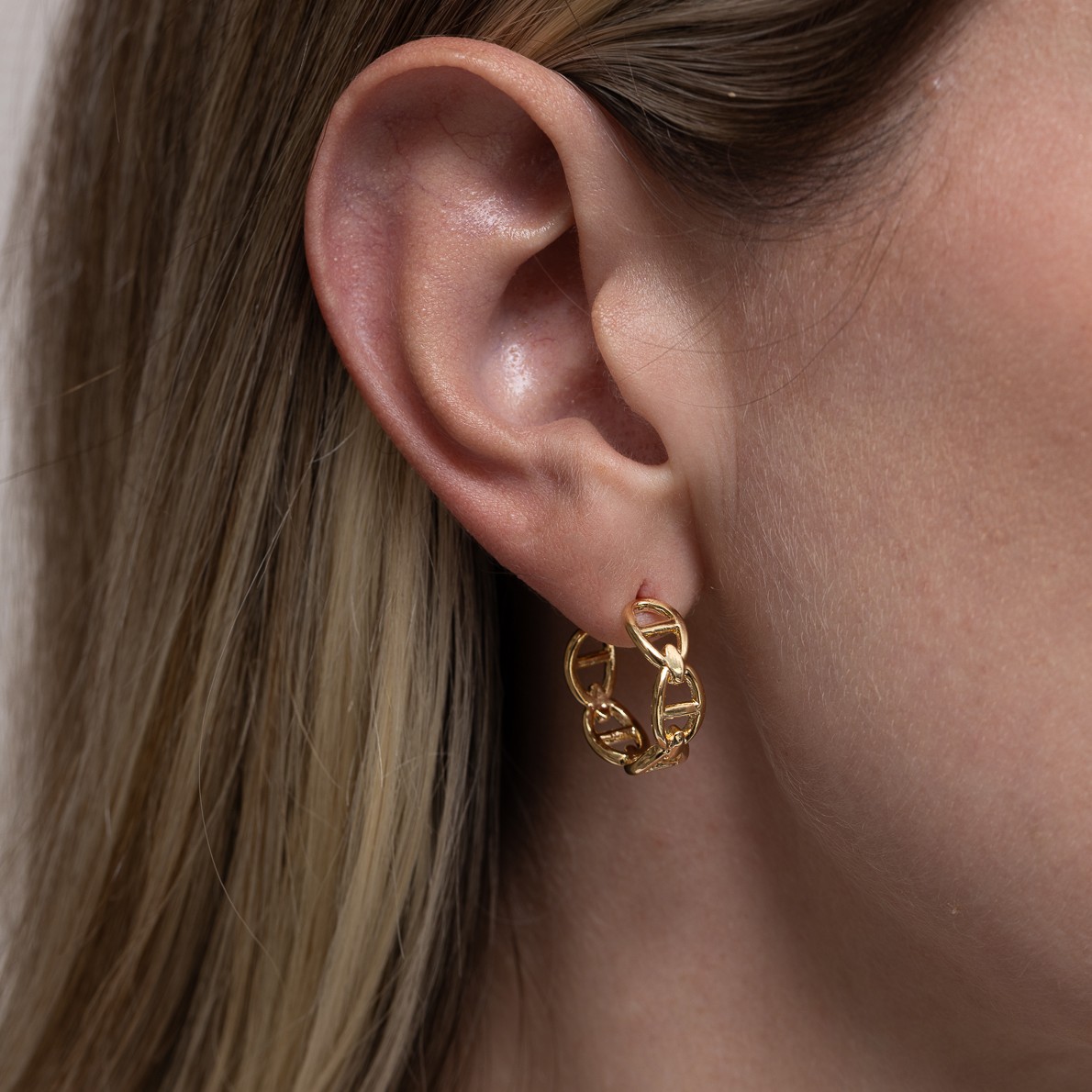 BRINCO ARGOLA DNA BANHO OURO 18K BRINCO ARGOLA DNA BANHO OURO 18K