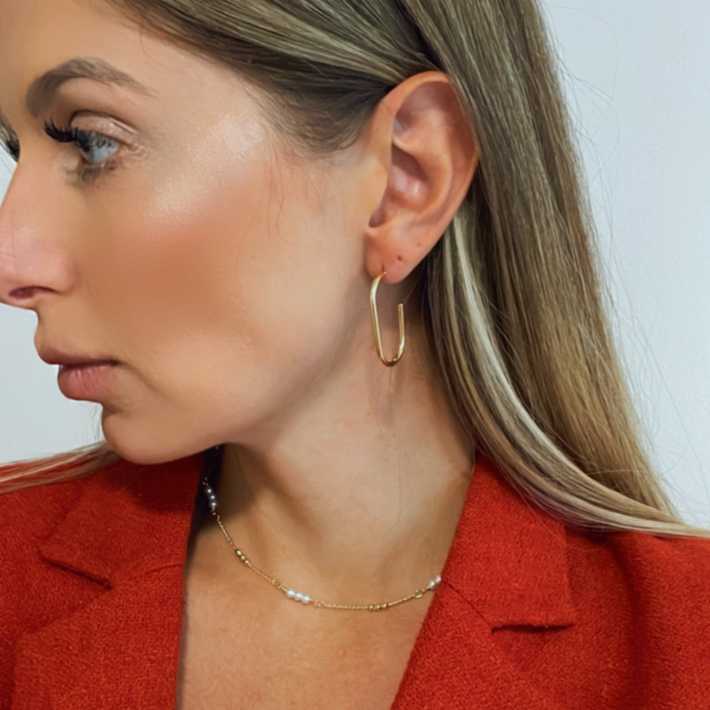 BRINCO ARGOLA ANZOL LISO BANHO OURO 18K BRINCO ARGOLA ANZOL LISO BANHO OURO 18K