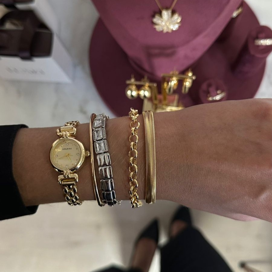 PULSEIRA ELO PORTUGUÊS G FECHO BOIA BANHO OURO 18K