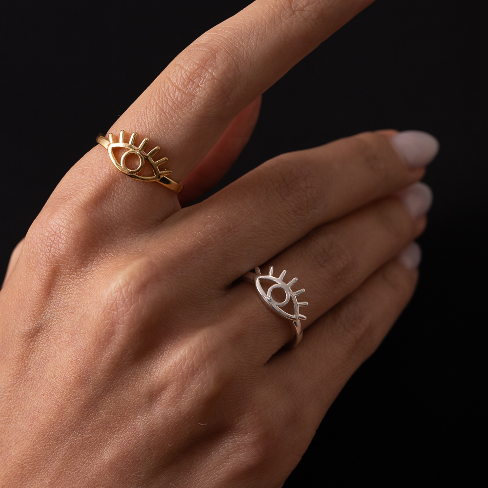 ANEL OLHO GREGO LISO BANHO PRATA ANEL OLHO GREGO LISO BANHO PRATA