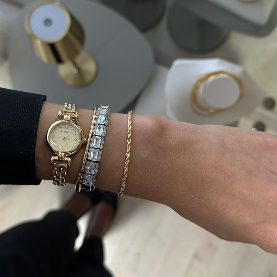 PULSEIRA CABO DE AÇO 2M.M BANHO OURO 18K