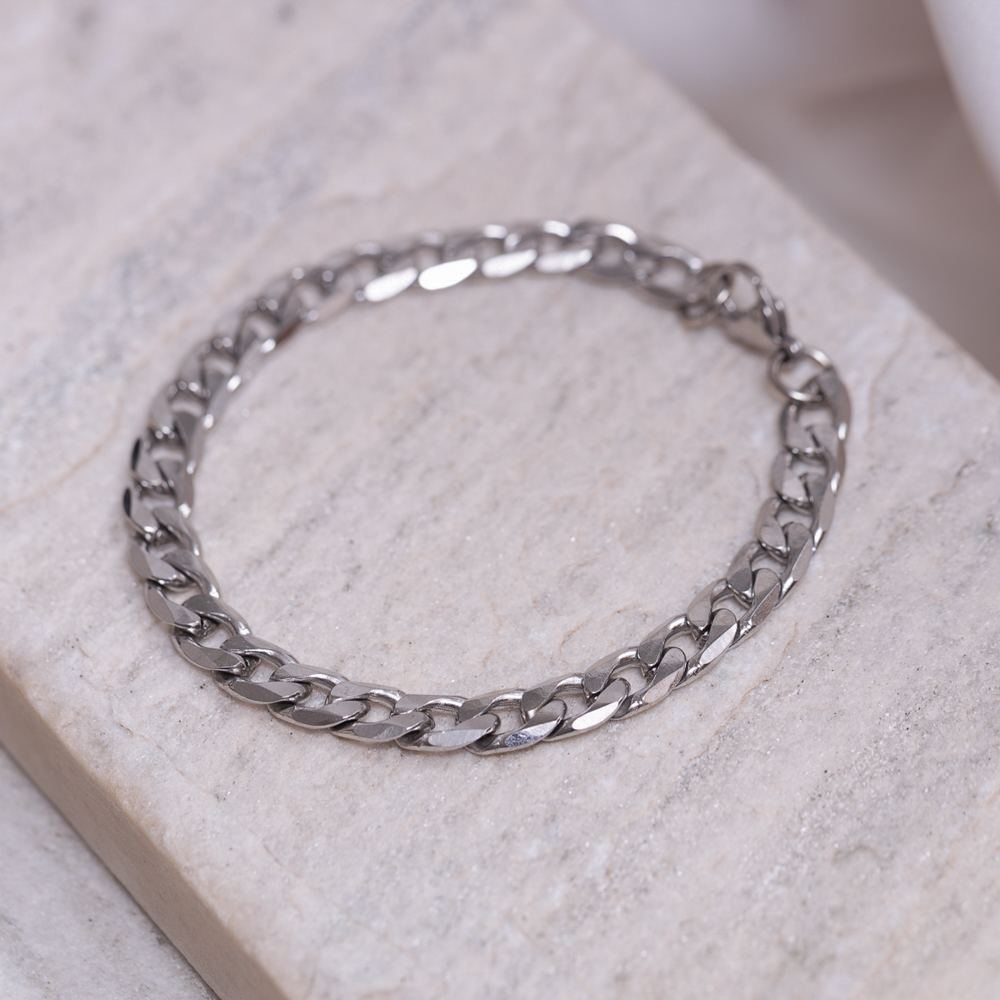 PULSEIRA MASCULINA ELOS GRUMET AÇO INOX