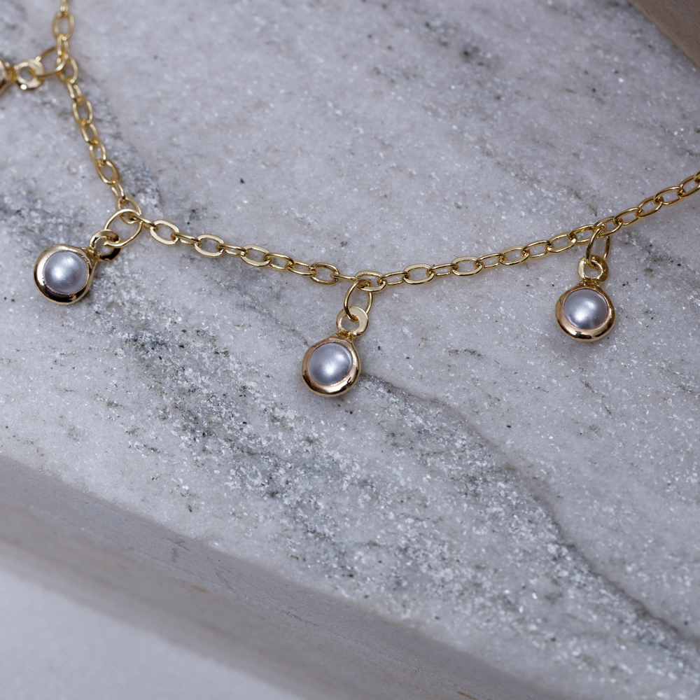 CHOKER PÉROLAS BANHO OURO 18K