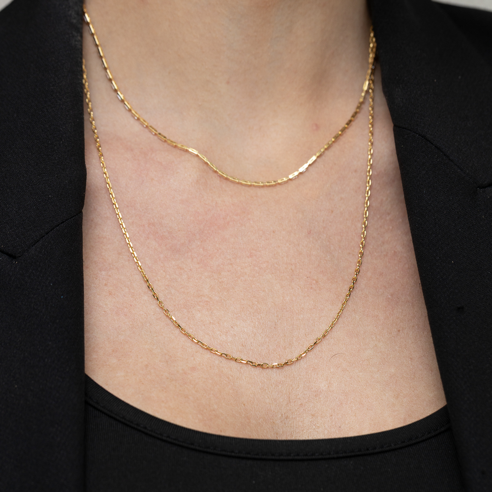 CHOKER DUPLA COM ZIRCÔNIAS CRISTAIS BANHO OURO 18K