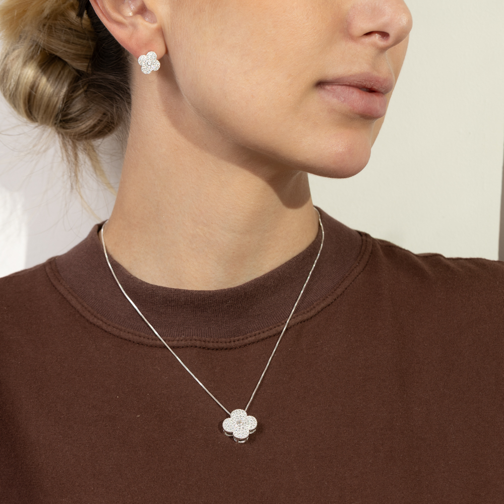 CONJUNTO VIRGINIA CRAVEJADO BANHO PRATA