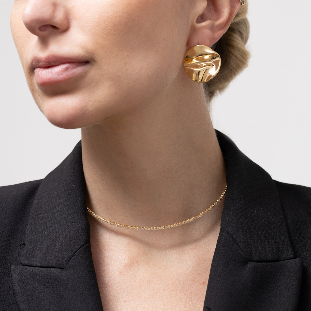 COLAR ARO RIVIERA PP BANHO OURO 18K