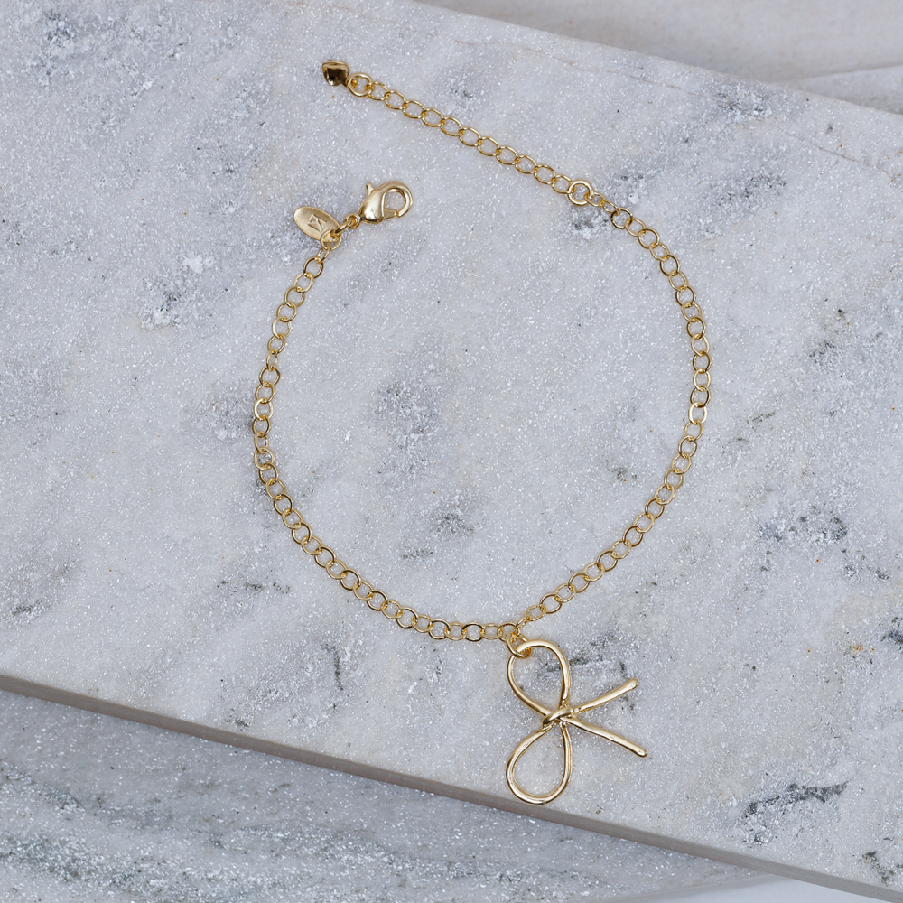 PULSEIRA LAÇO LISO VAZADA BANHO OURO 18K