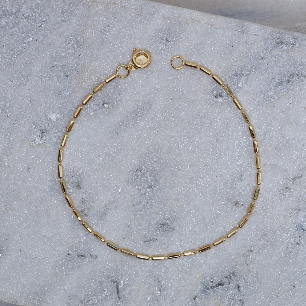 PULSEIRA TUBINHOS LISOS BANHO OURO 18K