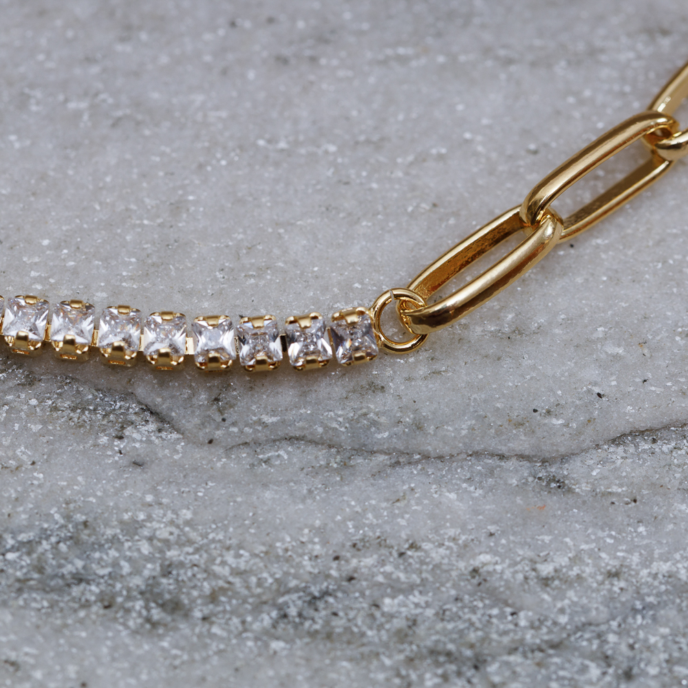 CHOKER ELOS CARTIER E RIVIERA BANHO OURO 18K