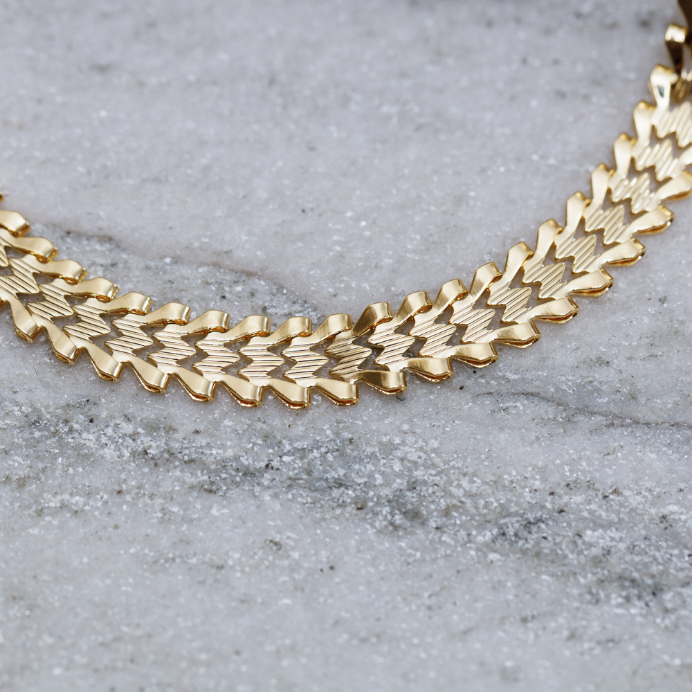 CHOKER MULHER MARAVILHA BANHO OURO 18K