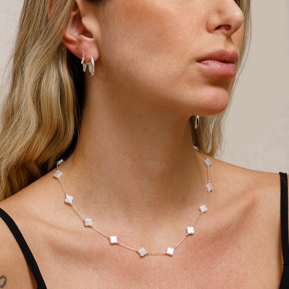 COLAR PÉROLA VIRGINIA BANHO PRATA