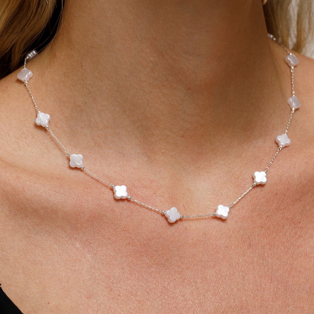 COLAR PÉROLA VIRGINIA BANHO PRATA