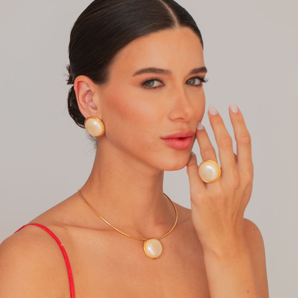 COLAR ARO CRAVINA BANHO OURO 18K