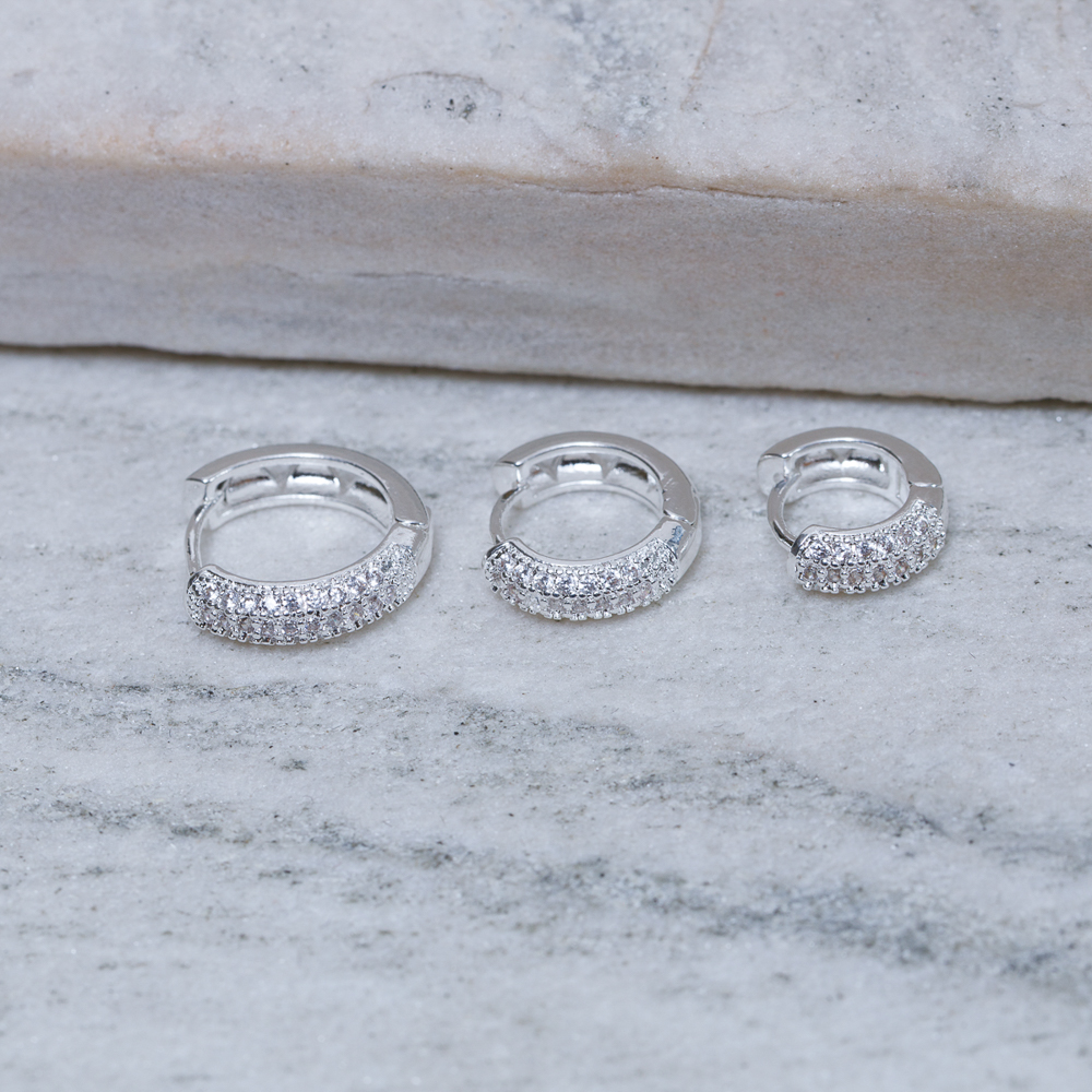 BRINCO ARGOLA TRADICIONAL M CRAVEJADA BANHO PRATA