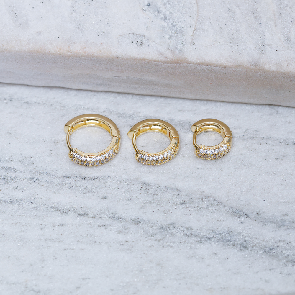BRINCO ARGOLA TRADICIONAL P CRAVEJADA BANHO OURO 18K