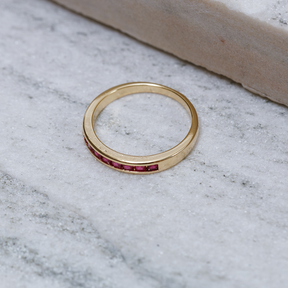 ANEL APARADOR DE ALIANÇA PINK BANHO OURO 18K