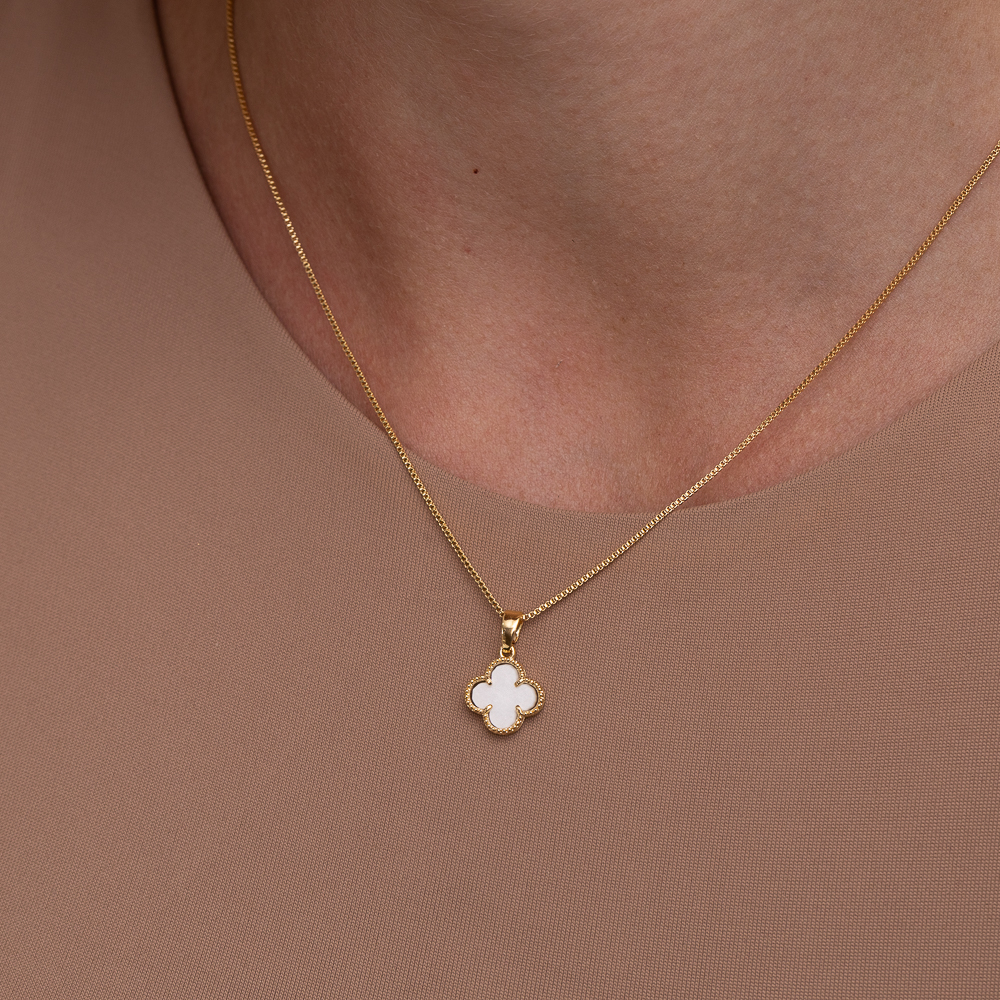 COLAR VIRGINIA MARFIM BANHO OURO 18K