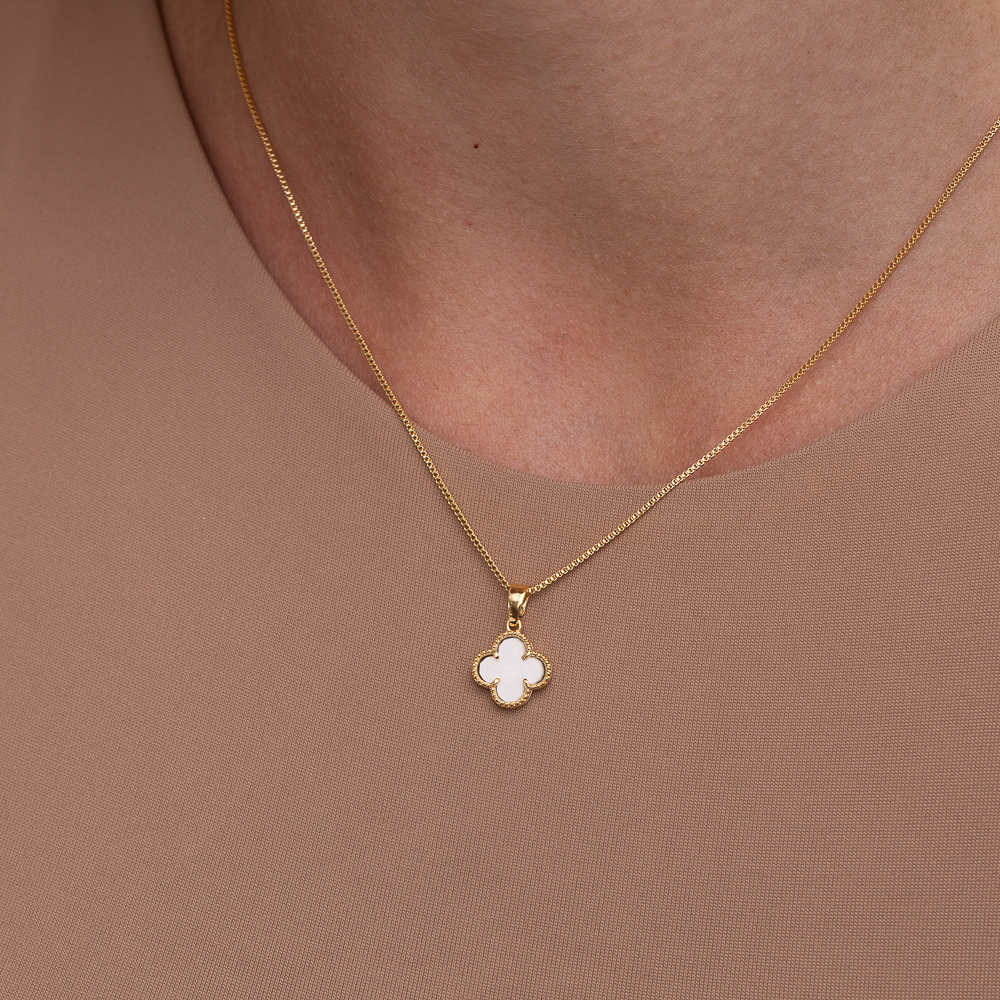 COLAR VIRGINIA MARFIM BANHO OURO 18K