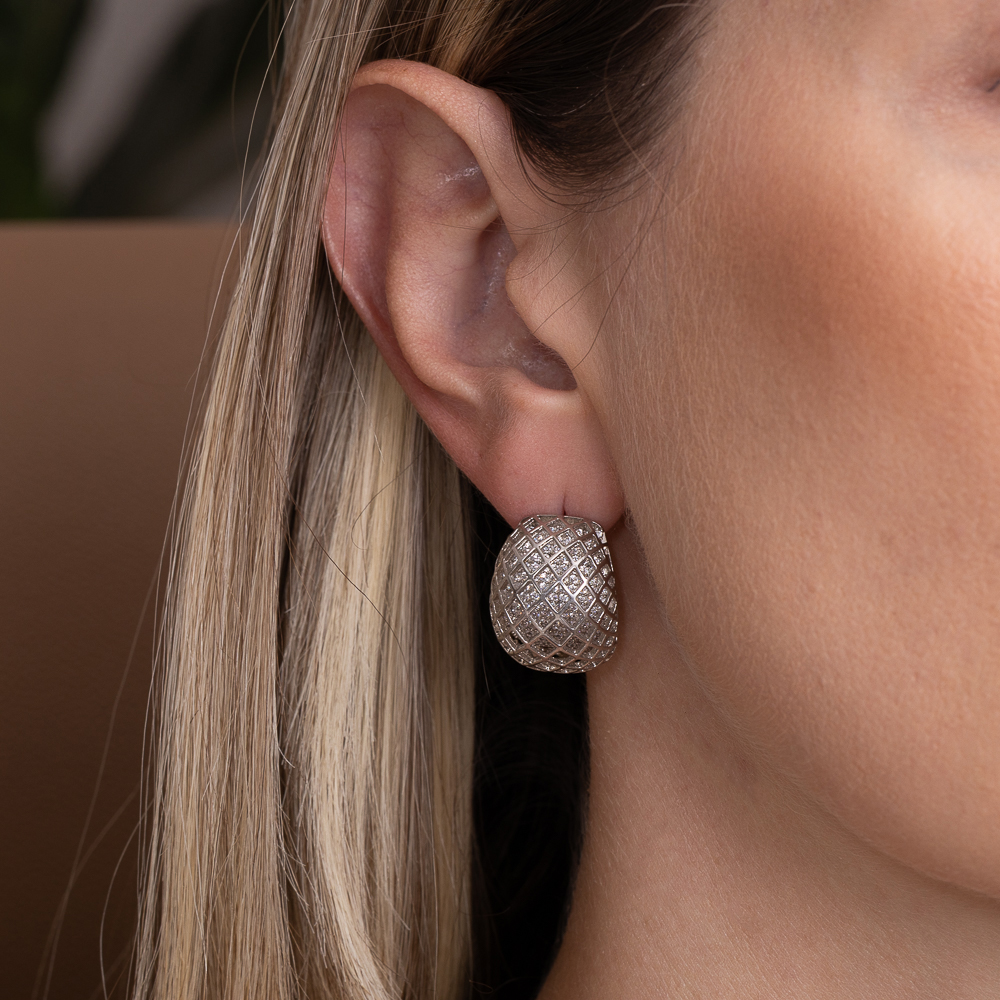 BRINCO ARAMADO COM ZIRCÔNIAS INTERNAS BANHO RÓDIO BRANCO