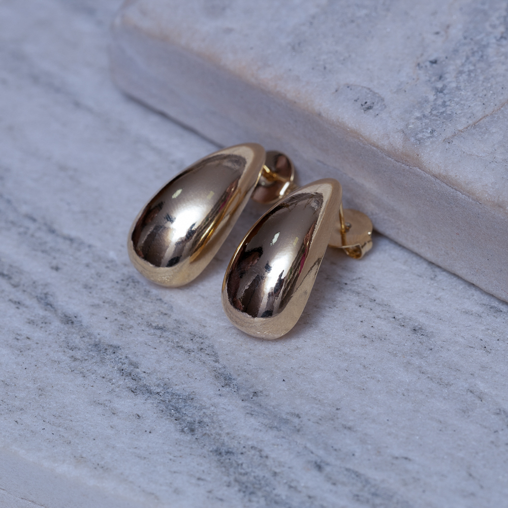 BRINCO GOTA OCA M LISA BANHO OURO 18K