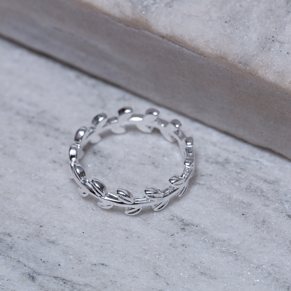 ANEL RAMINHOS LISOS BANHO PRATA