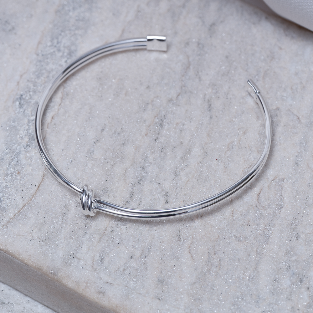 BRACELETE NÓZINHO P BANHO PRATA