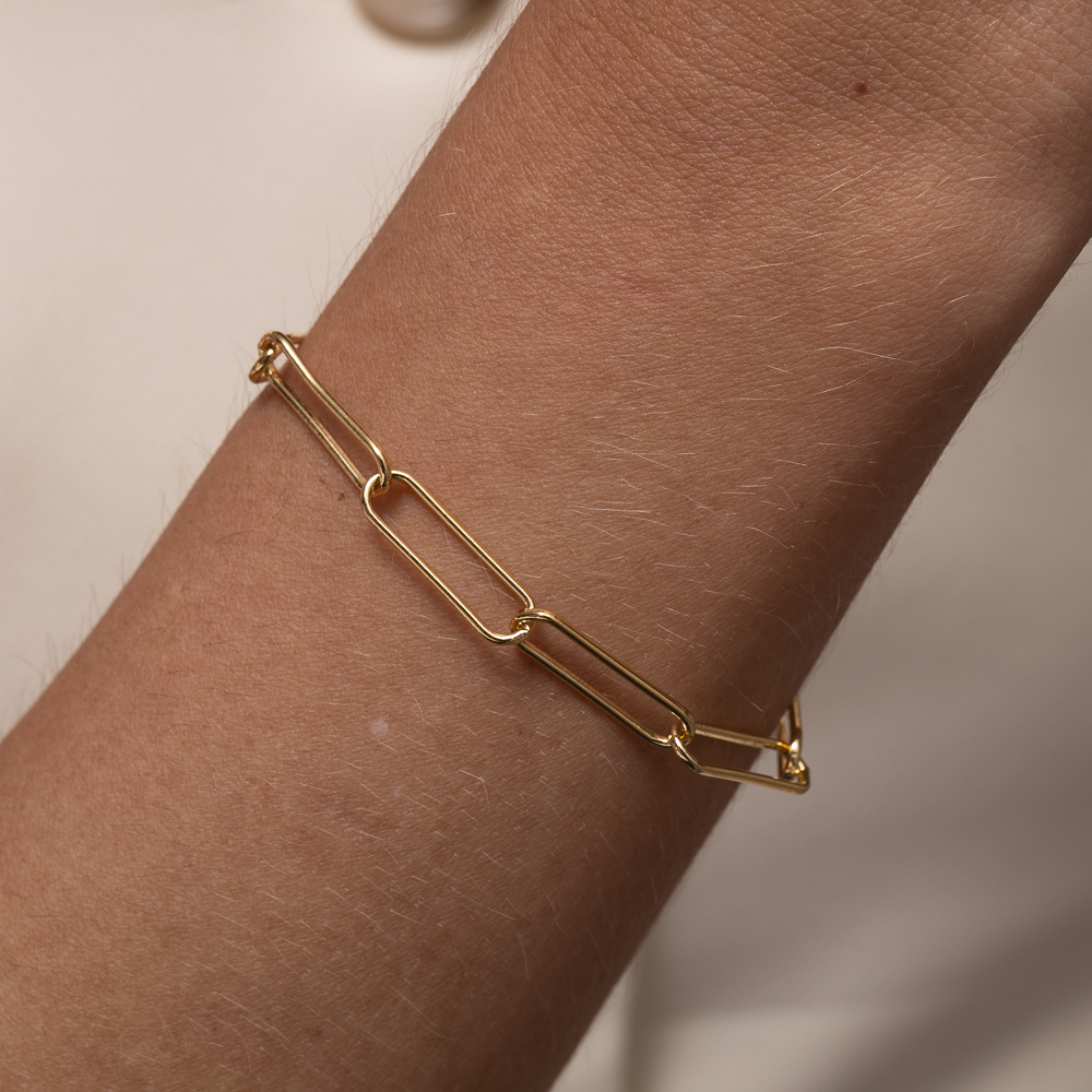 PULSEIRA ELOS LAURA BANHO OURO 18K