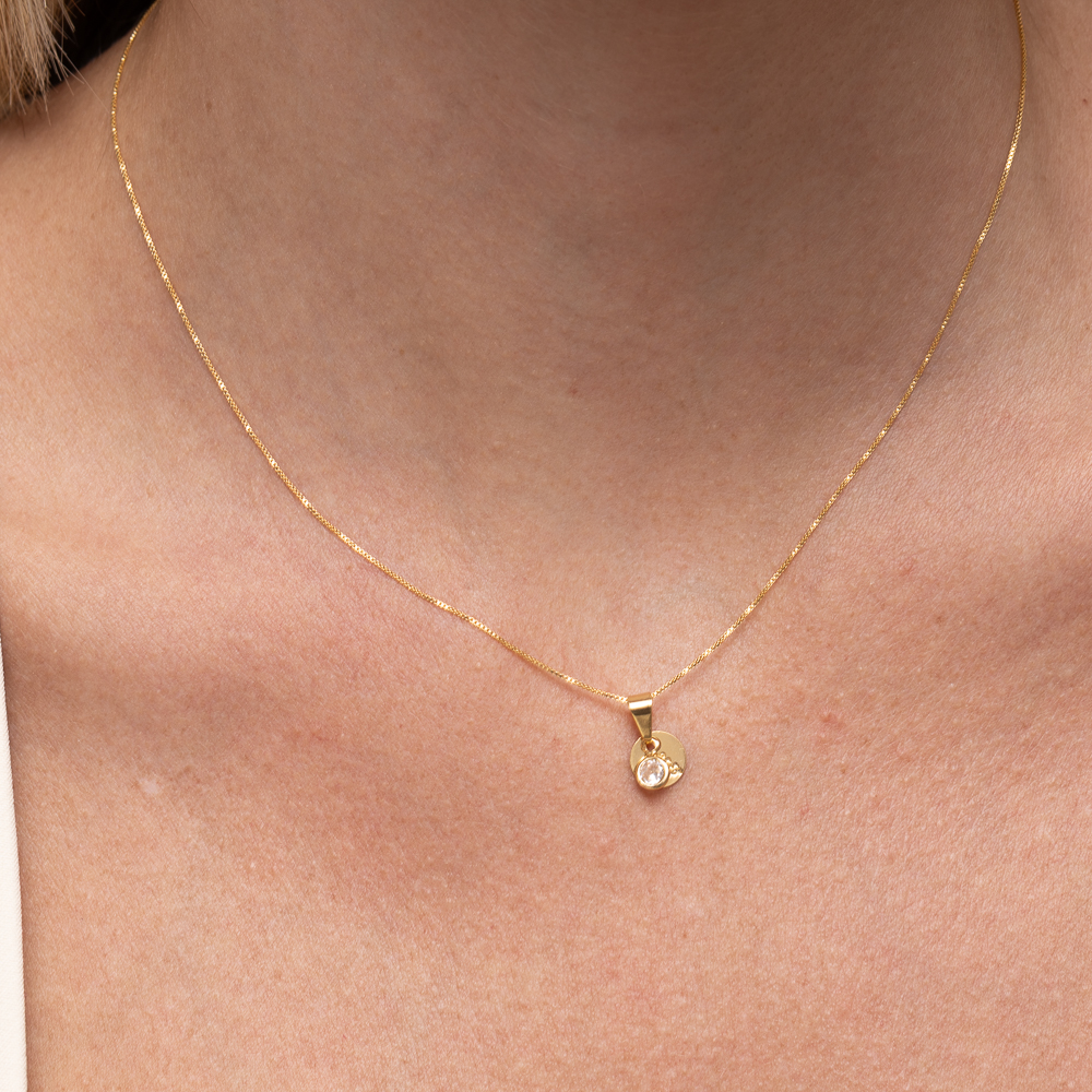 COLAR 10 MANDAMENTOS COM PONTO DE LUZ SORTIDOS BANHO OURO 18K