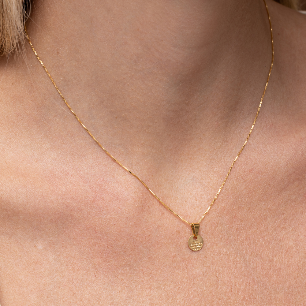 COLAR 10 MANDAMENTOS SORTIDOS BANHO OURO 18K