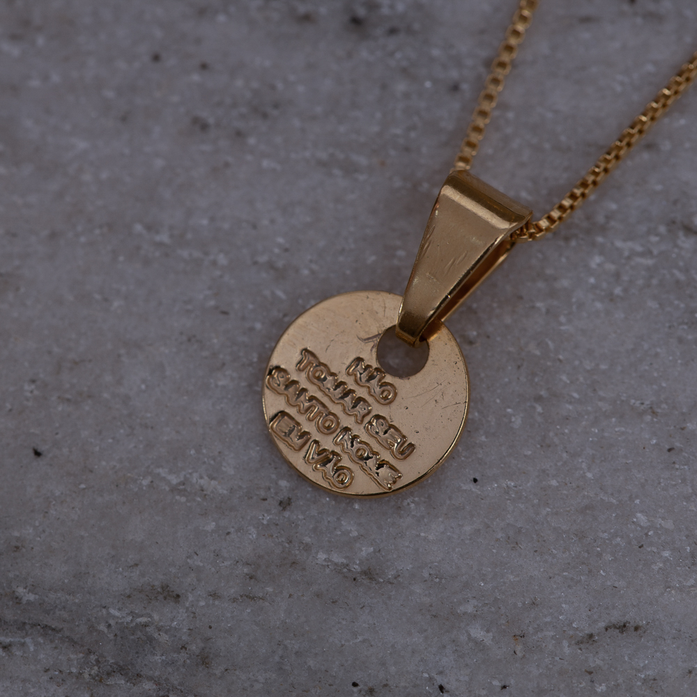 COLAR 10 MANDAMENTOS SORTIDOS BANHO OURO 18K