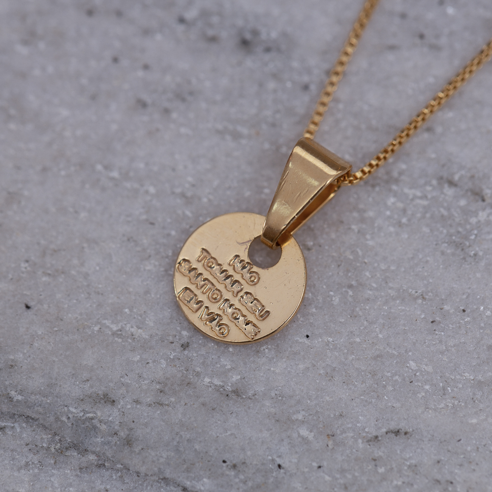 COLAR 10 MANDAMENTOS SORTIDOS BANHO OURO 18K