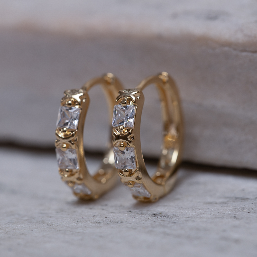 BRINCO ARGOLA X ONE TONE BANHO OURO 18K