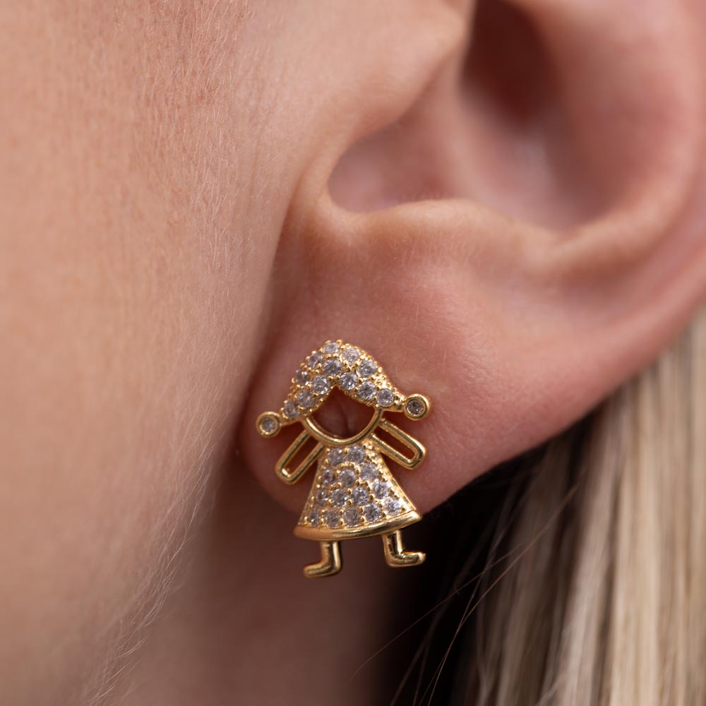 BRINCO FILHO MENINA BANHO OURO 18K