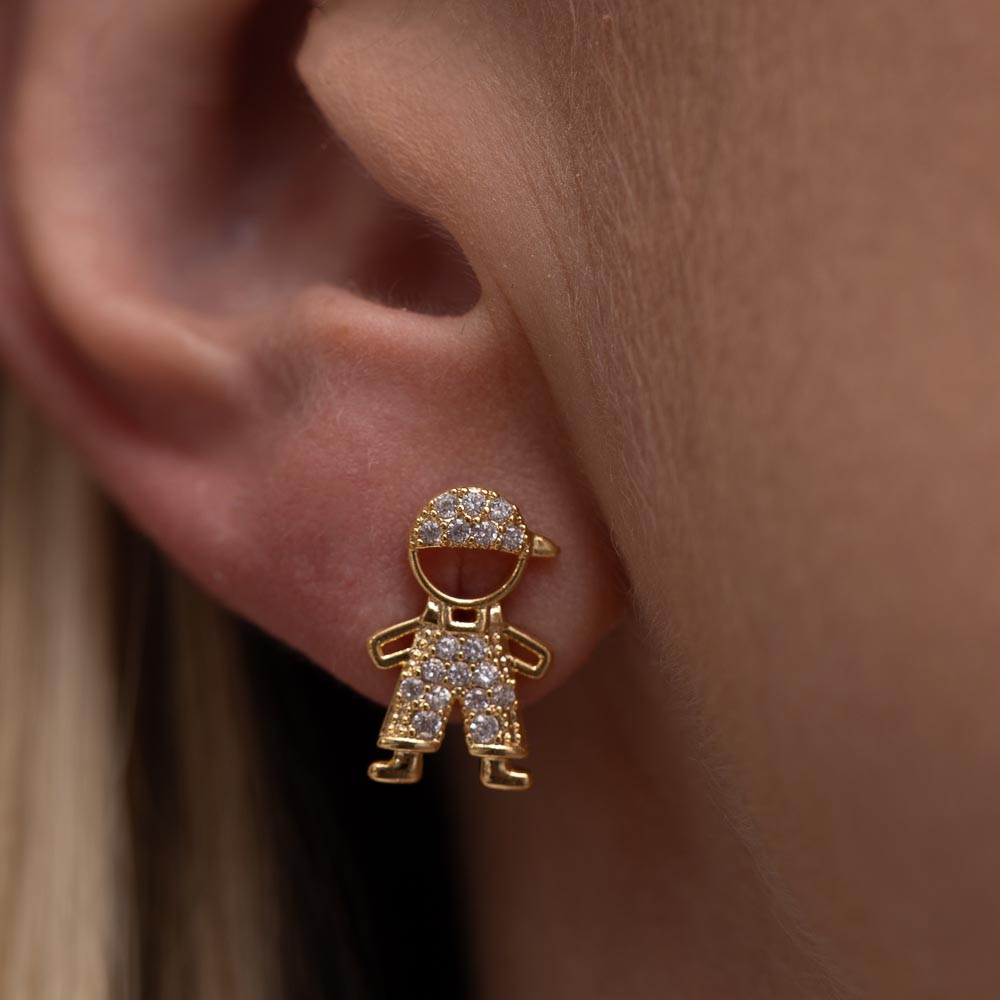 BRINCO FILHO MENINO BANHO OURO 18K