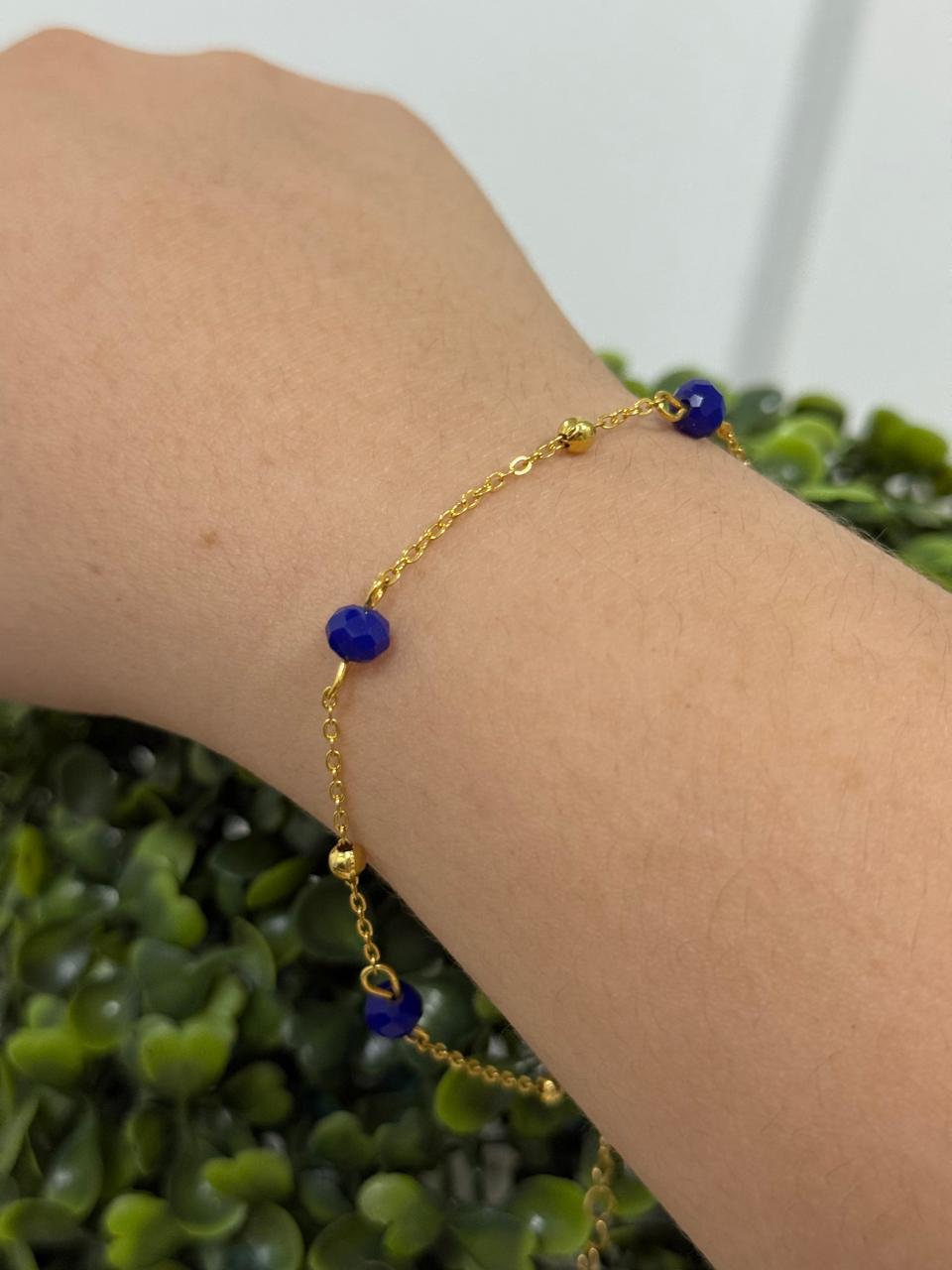 Pulseira pedra azul