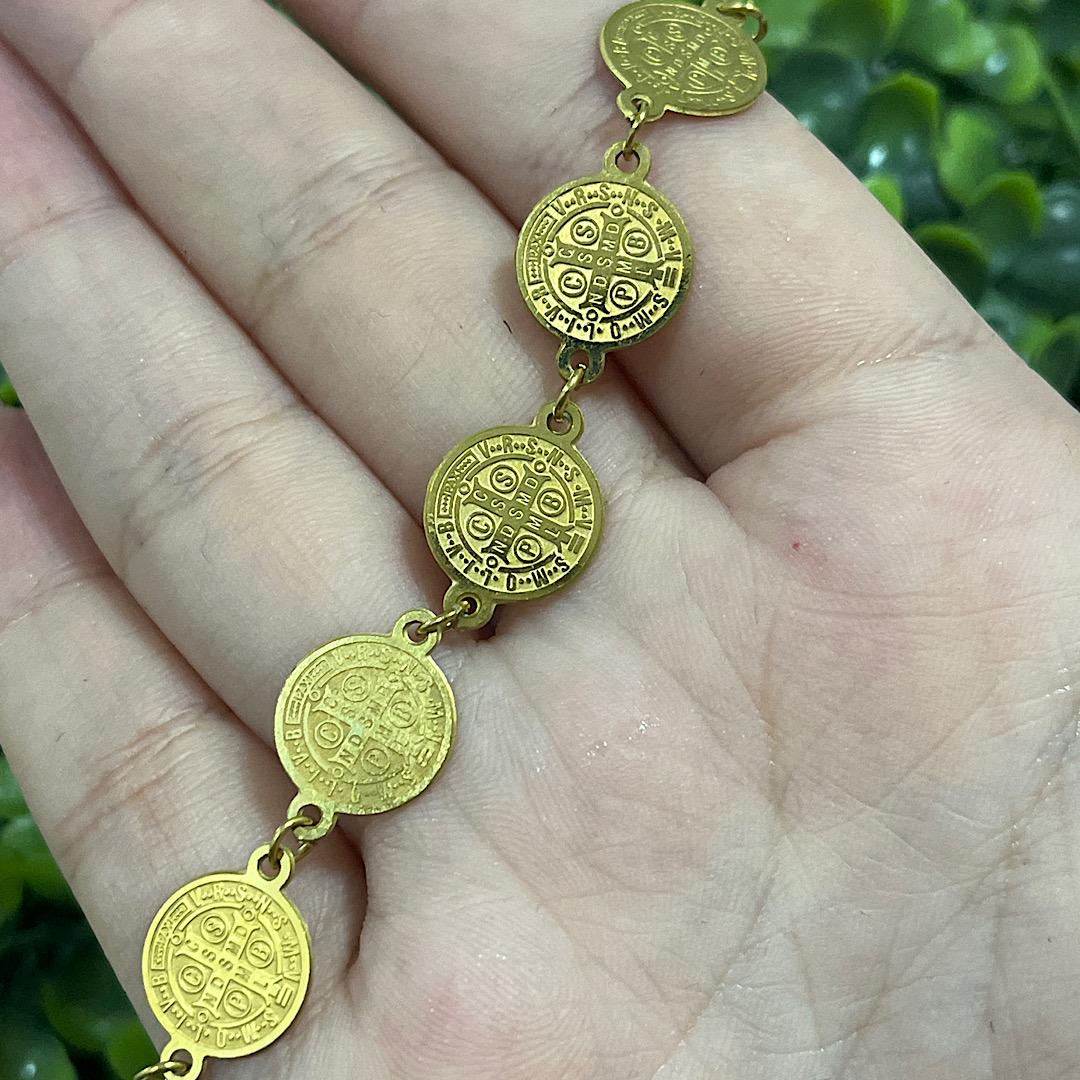 Pulseira medalha de São Bento