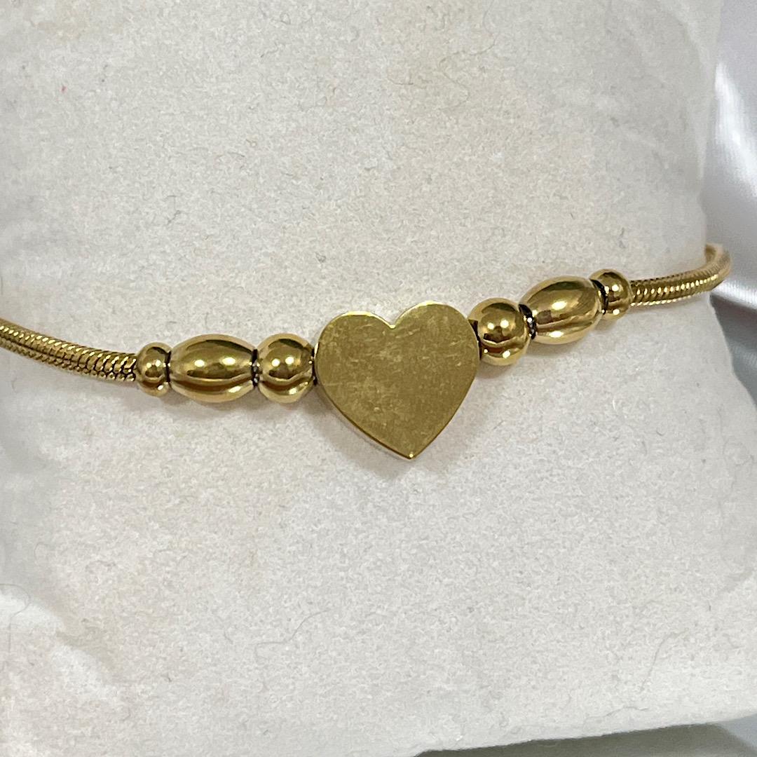 Pulseira com pingente coração