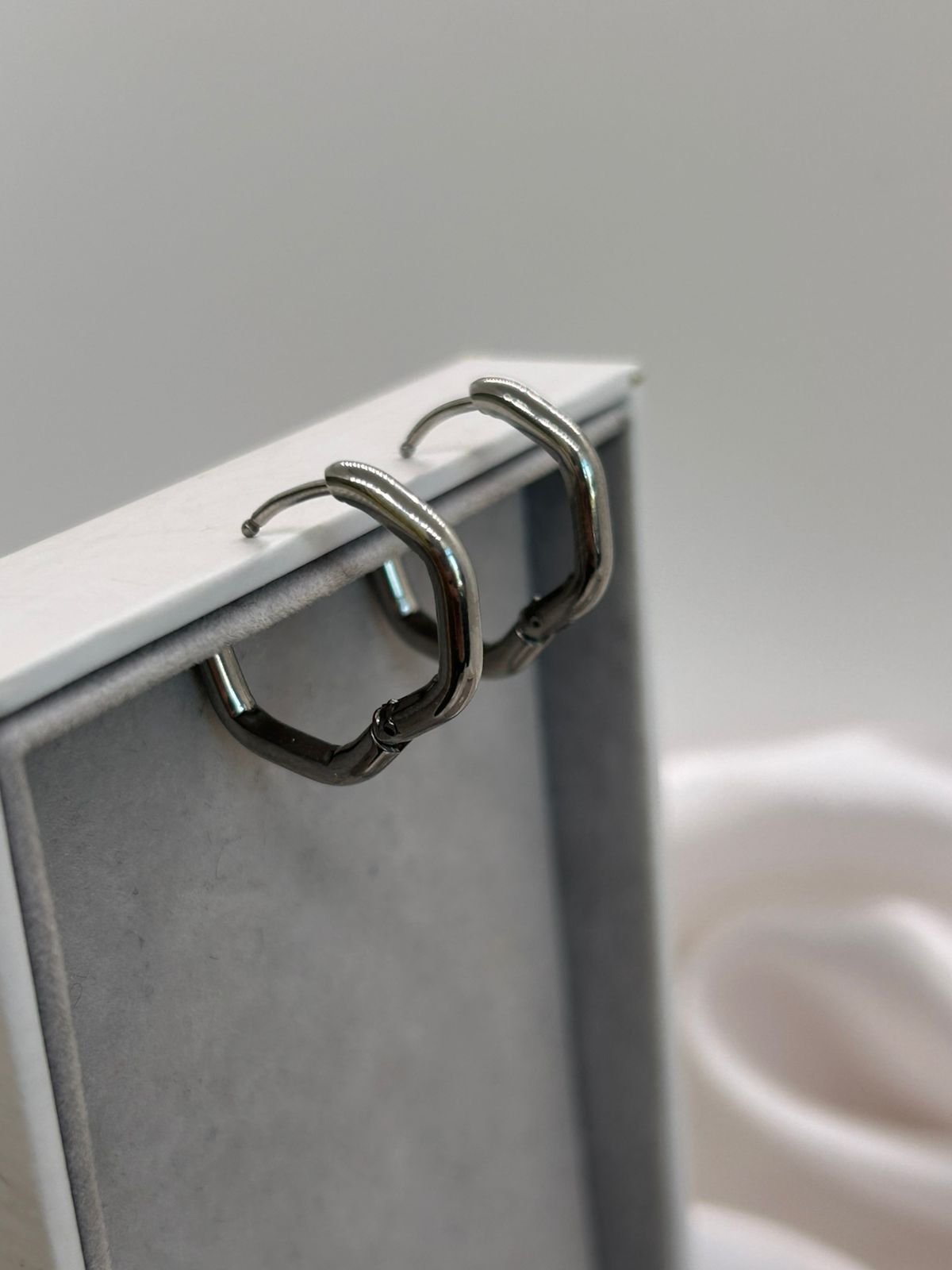 Brinco argola de aço com fecho clique