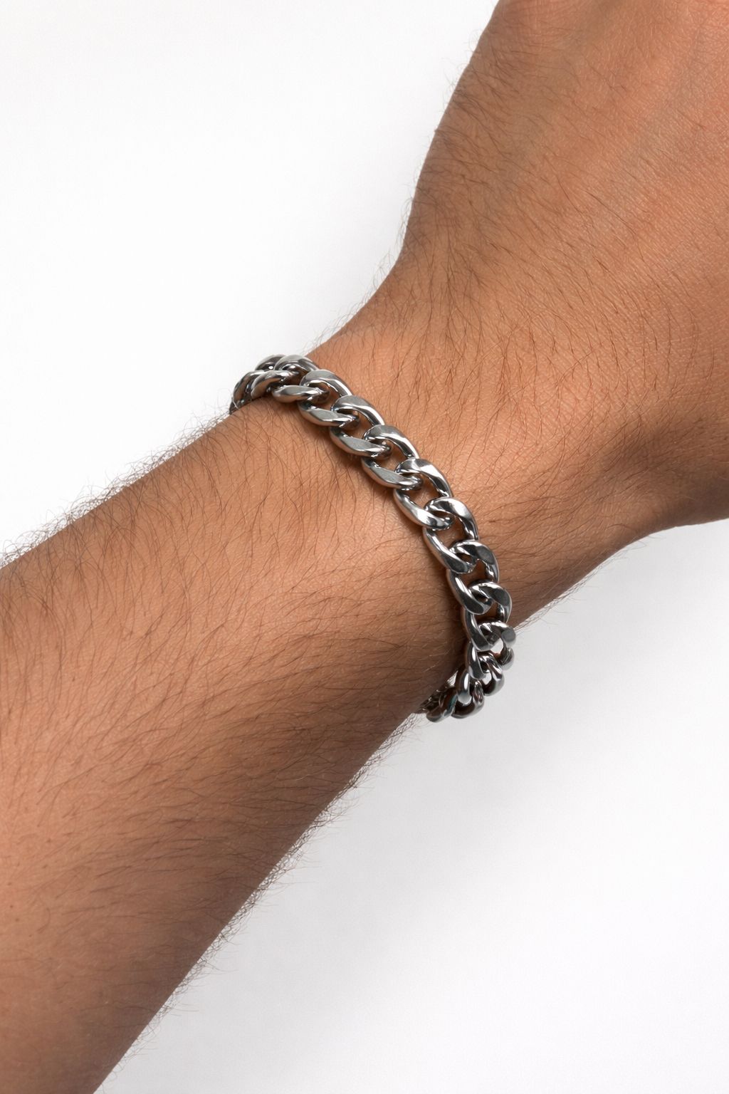 Pulseira masculina de aço