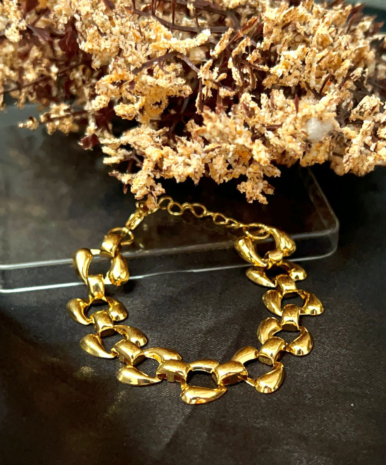 Pulseira larga com extensor