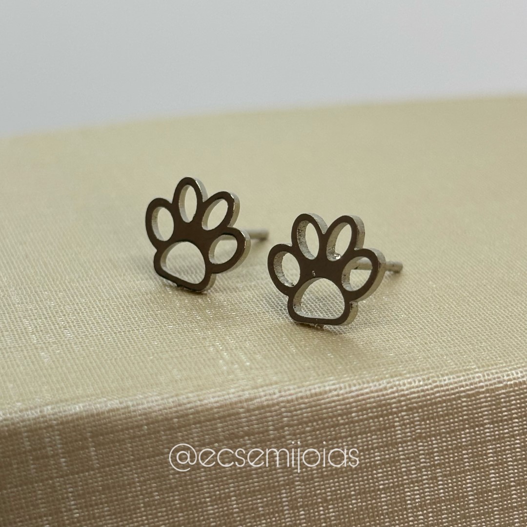 Brinco de pata de cachorro lisa - 8mm diâmetro - aço inoxidável