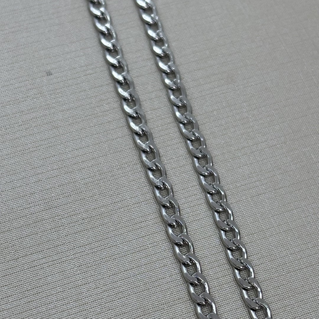 Colar masculino de elo grumet 3mm - 60cm - aço inoxidável